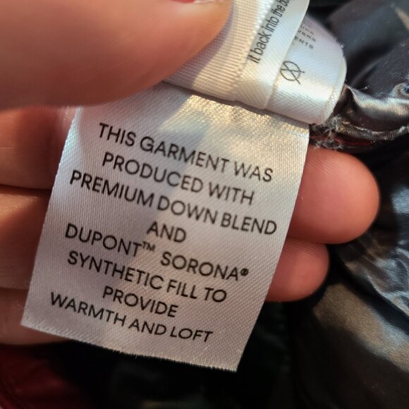 Calvin Klein Packable Lightweight Premium Down Coat Red Hooded Womens Medium - Picture 11 of 11